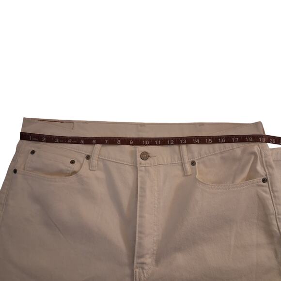 NWOT 513 Levi Strauss Men White Long Slim Straight Denim Size-W38-L30 - Picture 4 of 11